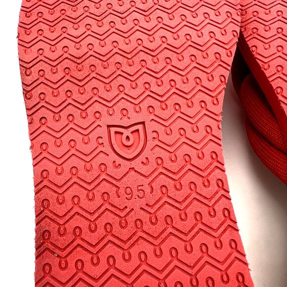 Rothy's The Summer Sandal Knot Slide Red Cushioned Flat 9.5 Square Toe - Picture 6 of 7